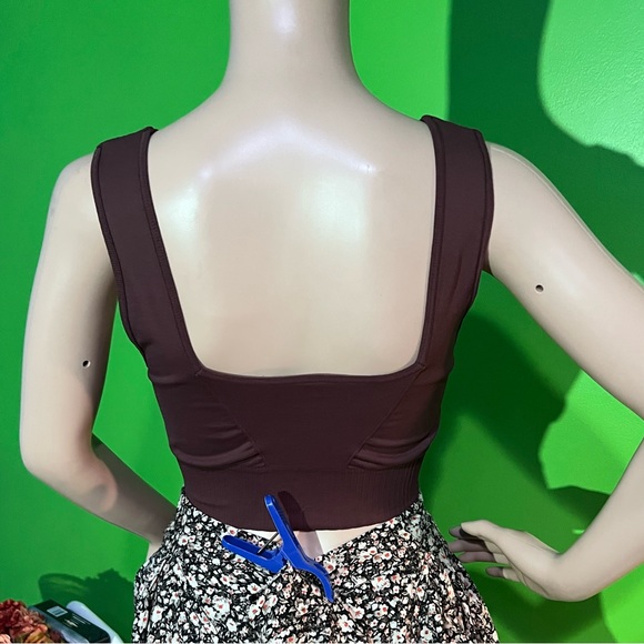 NWOT $48 Free People Movement Good Karma Bralette | Crop Top in Brown - Picture 3 of 6